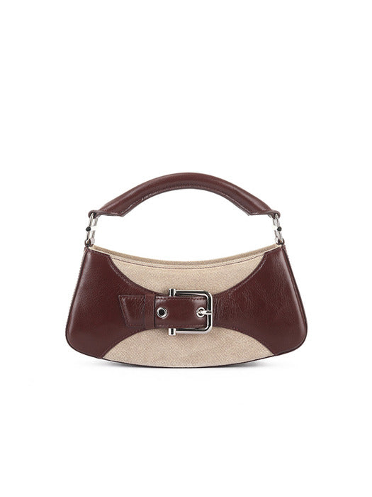 [osoi] BELTED BROCLE_SMALL [BROWN COMBI]