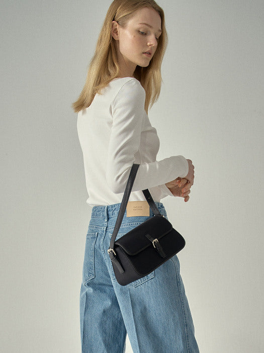 Facade Pattern Small Marron Bag black