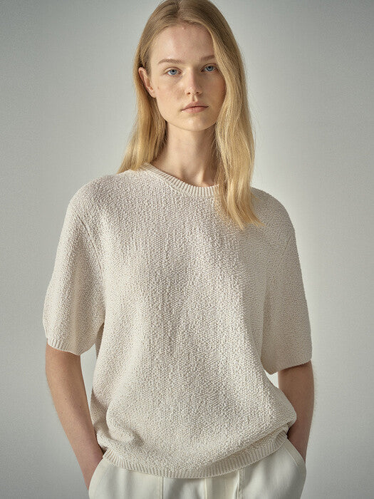 Facade Pattern Knitwear - ivory