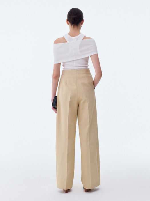 [recto] CORTE WIDE FIT BOAT PANTS (BUTTER BEIGE)