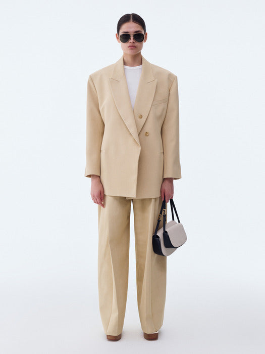 [recto] CORTE WIDE FIT BOAT PANTS (BUTTER BEIGE)