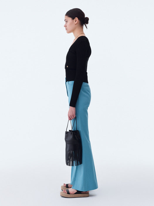 [recto] COSTA FLARED PANTS (TURQUOISE)