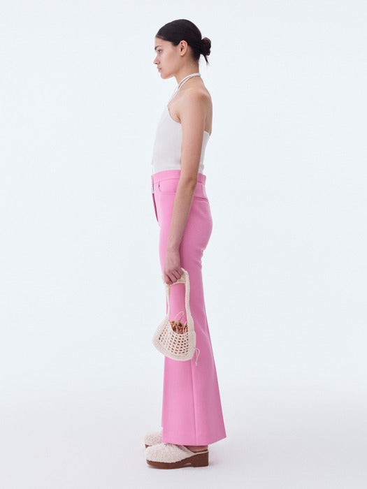 [recto] COSTA FLARED PANTS (PINK)