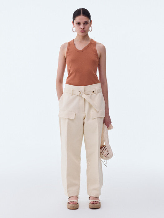 [recto] BOHEMIAN CRUISE COTTON PANTS (EGG BEIGE)
