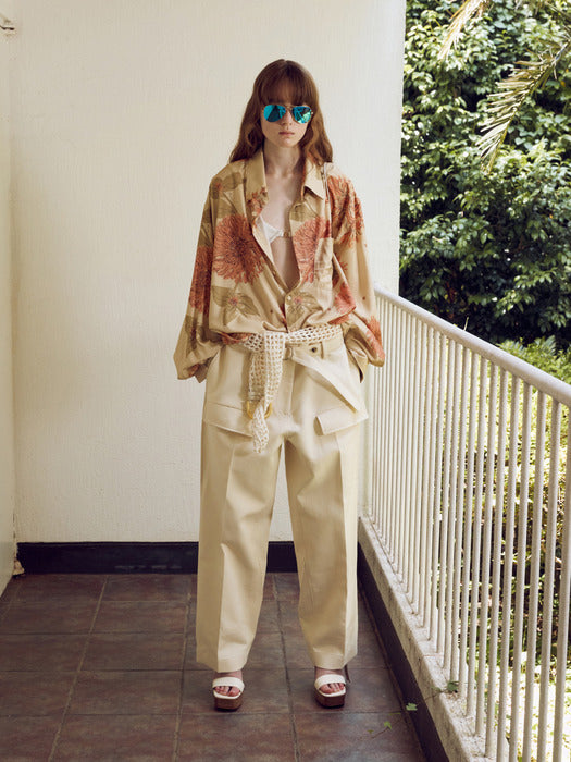 [recto] BOHEMIAN CRUISE COTTON PANTS (EGG BEIGE)