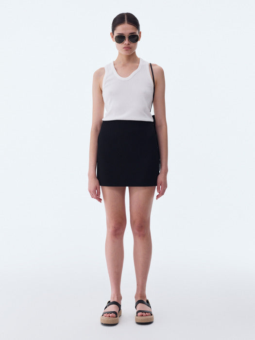 [recto] RC SIGNATURE CURVED NECK TANK TOP (OFF WHITE)