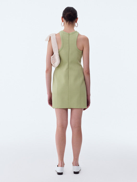 [recto] PEONY RESORT MINI DRESS (YELLOW GREEN)