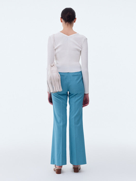 [recto] TWO-WAY RIBBED CARDIGAN (OFF WHITE)