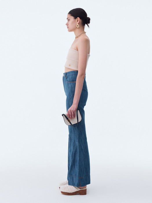 [recto] SIGNATURE LOGO TUBE TOP (LIGHT BEIGE)