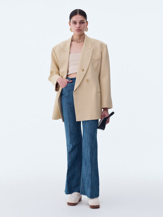 [recto] SIGNATURE LOGO TUBE TOP (LIGHT BEIGE)