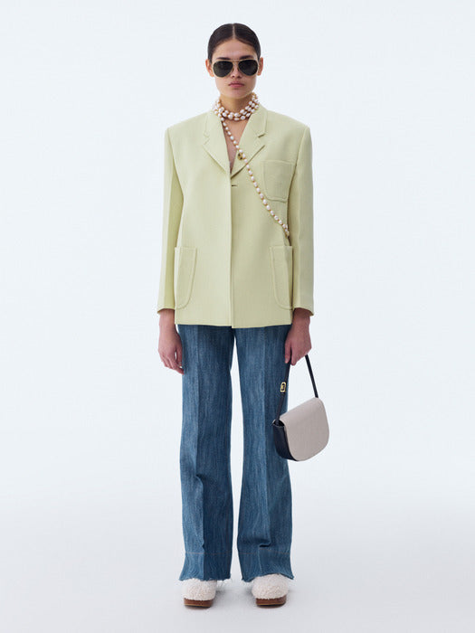 [recto] WAIST UP HOURGLASS JACKET (LEMON YELLOW)