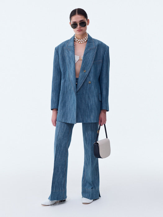 [recto] BASTIA COTTON OVER FIT DOUBLE BOAT JACKET (BLUE)