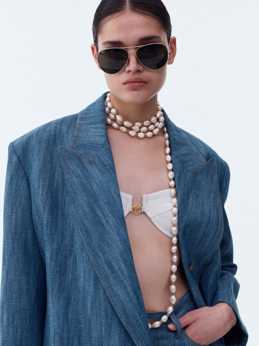 [recto] BASTIA COTTON OVER FIT DOUBLE BOAT JACKET (BLUE)