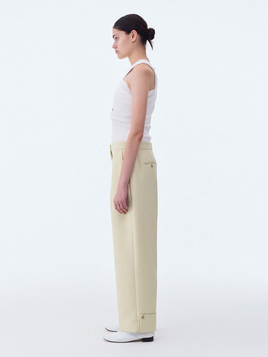 [recto] ROLL UP CROP PANTS (LEMON YELLOW)
