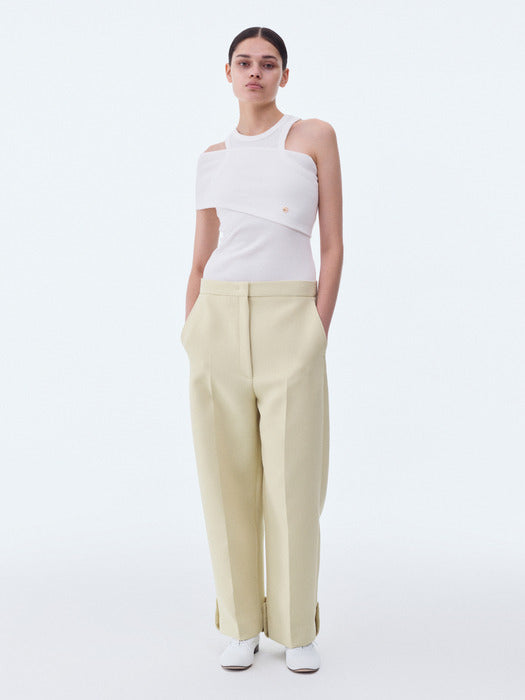 [recto] ROLL UP CROP PANTS (LEMON YELLOW)