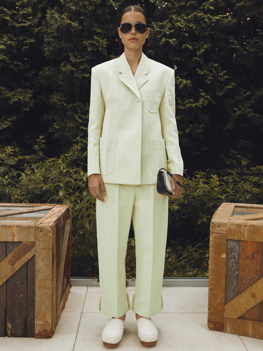 [recto] ROLL UP CROP PANTS (LEMON YELLOW)