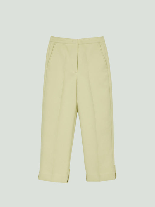 [recto] ROLL UP CROP PANTS (LEMON YELLOW)