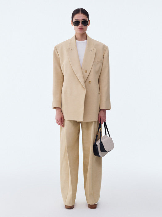 [recto] CORTE OVER FIT DOUBLE BOAT JACKET (BUTTER BEIGE)