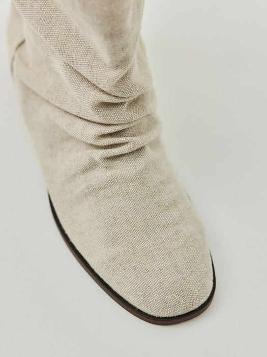 [moia] linen boots (ecru)