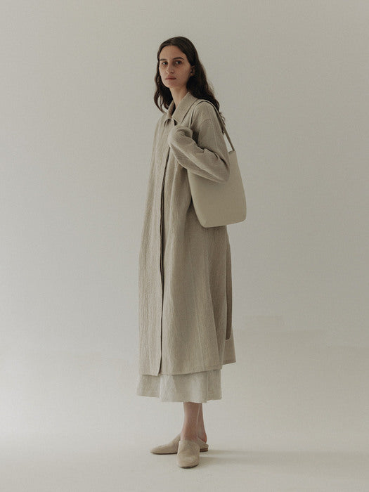 [moia] flat lune bag (bone)