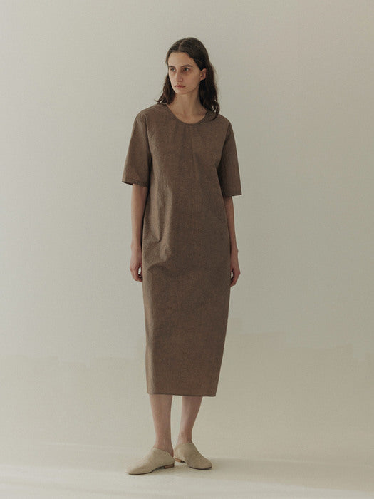 [moia] drawstring dress (indian brown)