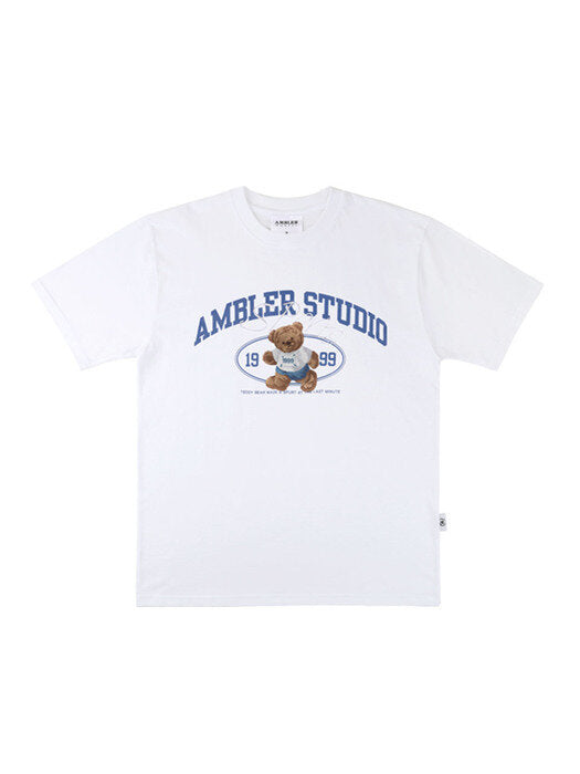 [ambler] MARATHON Over fit T-Shirts AS1005 (White)