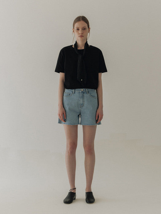 [moia] half denim (indigo)