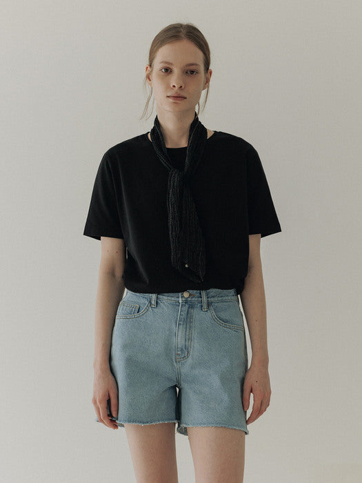 [moia] half denim (indigo)