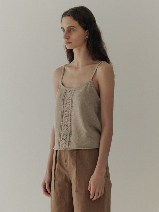 [moia] lace sleeveless (sand beige)