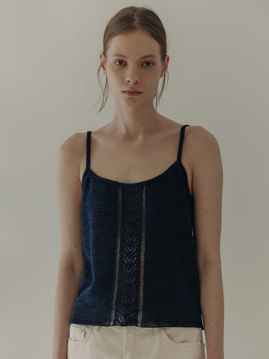 [moia] lace sleeveless (vintage blue)