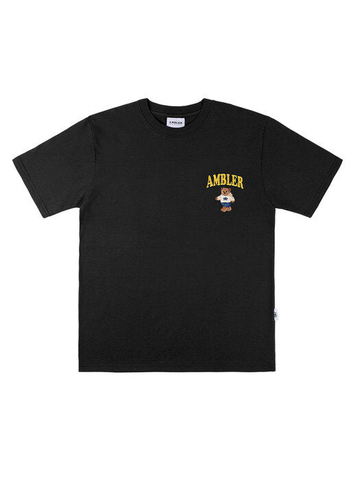 [ambler] Hoodie bear Over fit T-Shirts AS1013 (Black)