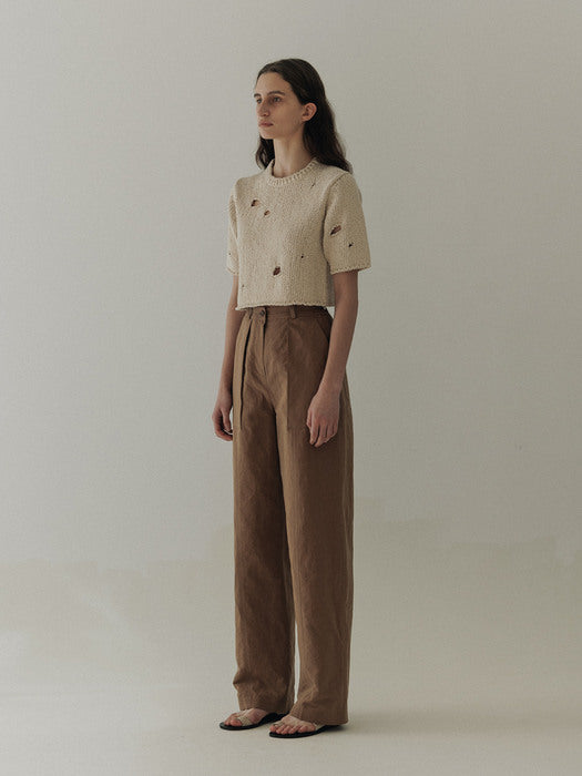[moia] stitch pants (indian brown)