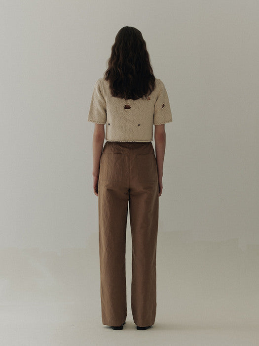 [moia] stitch pants (indian brown)