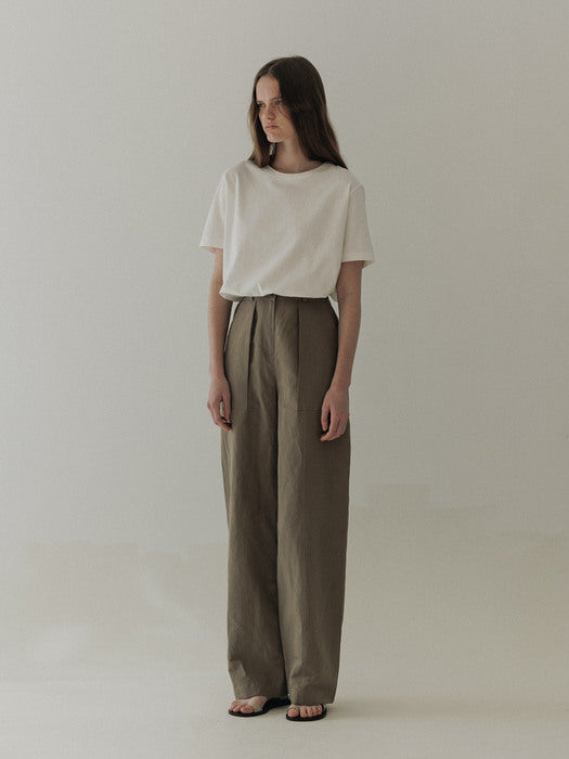 [moia] stitch pants (khaki)