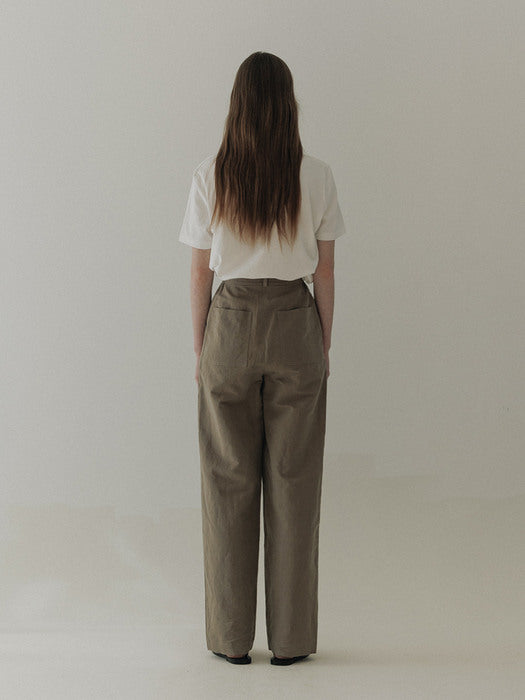 [moia] stitch pants (khaki)