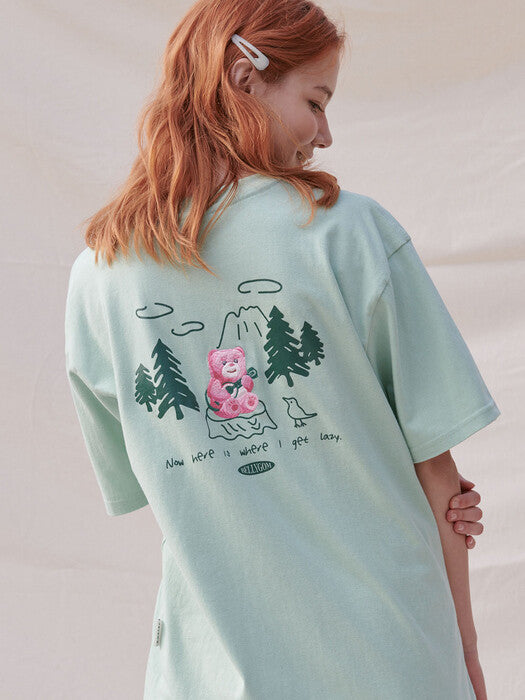 [ambler] Song in the Forest Over T-Shirts BS205 (Green)