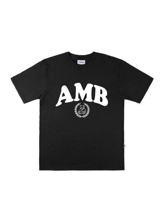 [ambler] Big Logo Over fit T-Shirts AS1009 (Black)