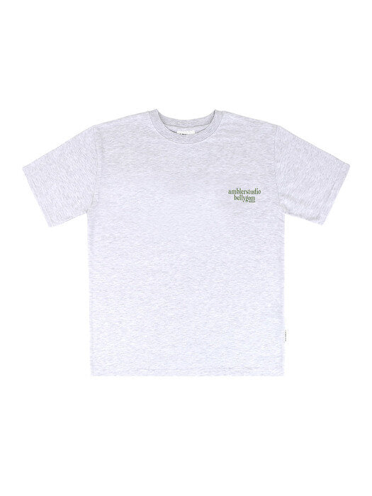 [ambler] Heart Belly Over T-Shirts BS203 (White-Melange)
