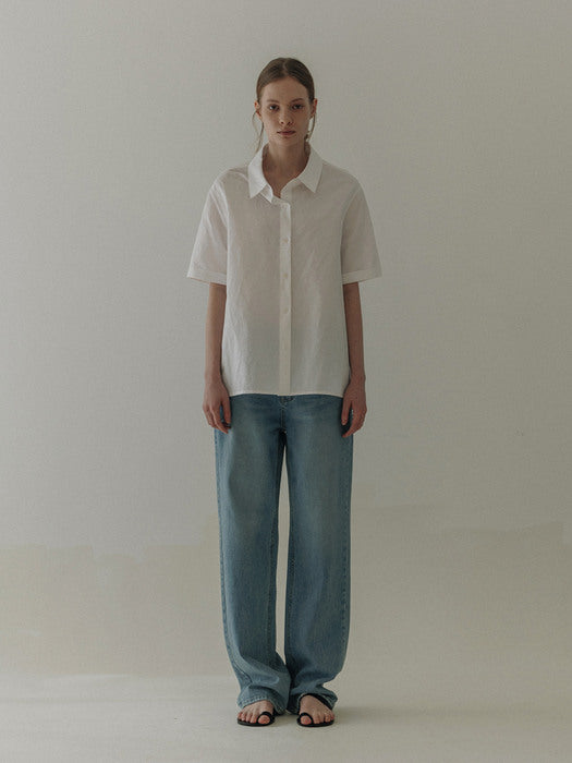 [moia] shirring shirt (white)