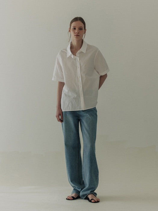 [moia] shirring shirt (white)