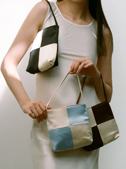 VERA CHECKERBOARD BAG BLACK IVORY