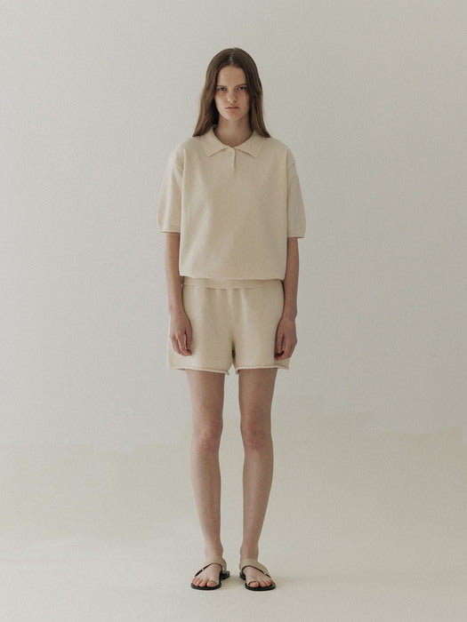 [moia] cozy half knit (ivory)