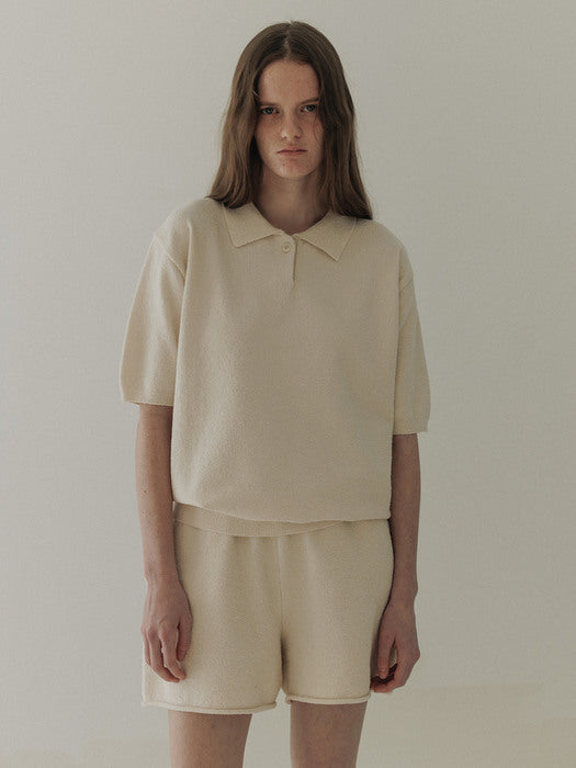 [moia] cozy half knit (ivory)