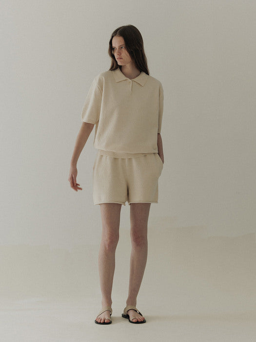 [moia] cozy half knit (ivory)