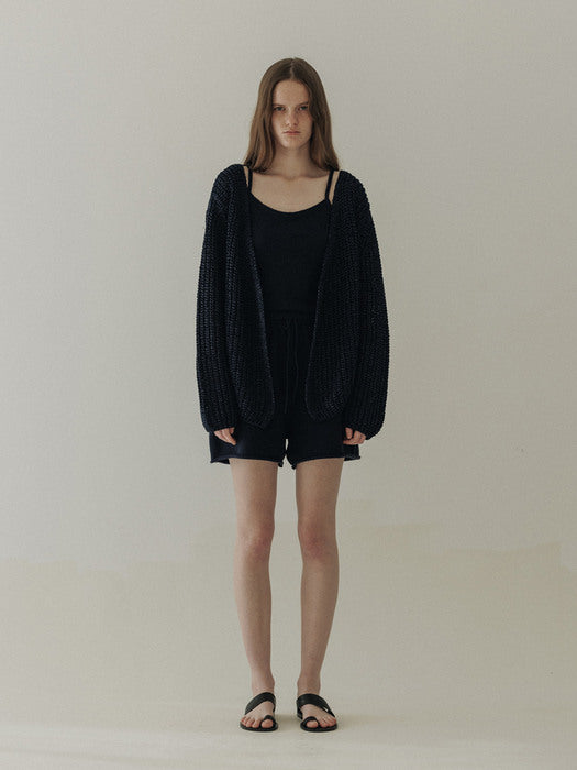 [moia] cozy sleeveless (navy)