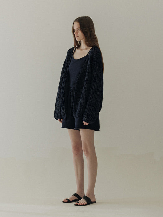 [moia] cozy sleeveless (navy)