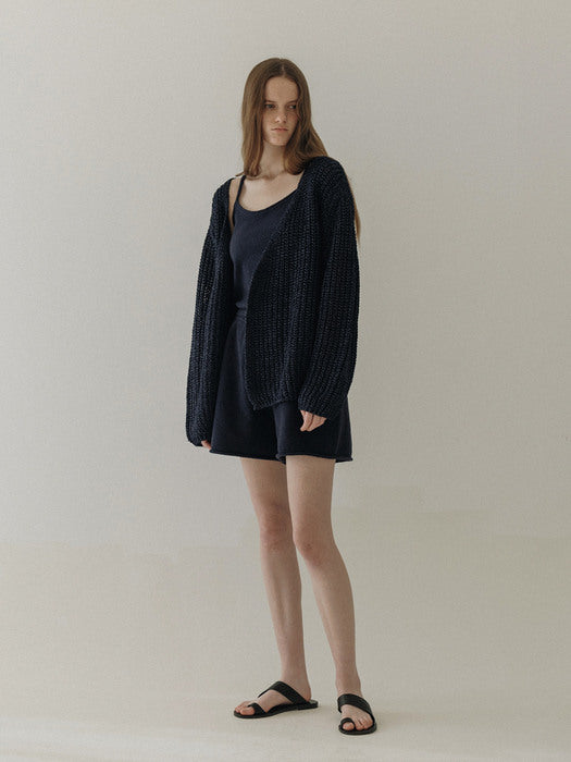 [moia] cozy sleeveless (navy)