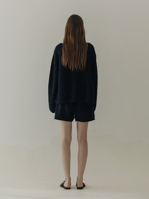 [moia] cozy sleeveless (navy)