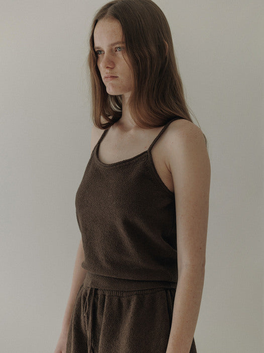 [moia] cozy sleeveless (brown)