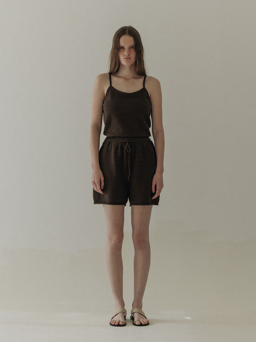 [moia] cozy sleeveless (brown)